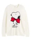 Chinti & Parker Wool-cashmere Bow Tie Snoopy Sweater In Neutral