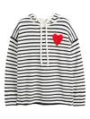 Chinti & Parker Breton Heart Striped Hoodie In Multi