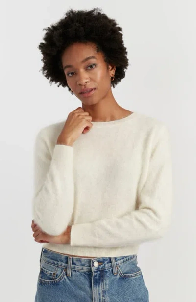 Chinti & Parker Brushed Cashmere Crewneck Sweater In Gray