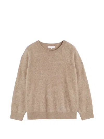 Chinti & Parker Brushed Crew-neck Sweater In Brown