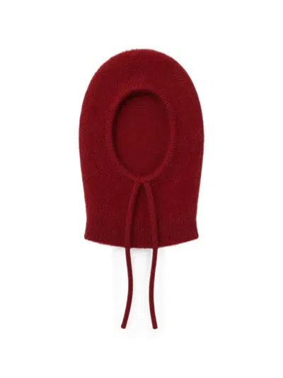 Chinti & Parker Brushed-knit Drawstring Balaclava In Red