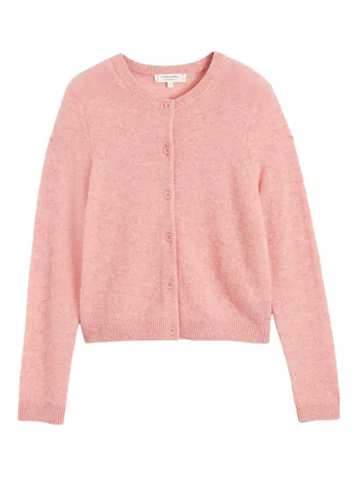 Chinti & Parker Button-up Cardigan In Pink
