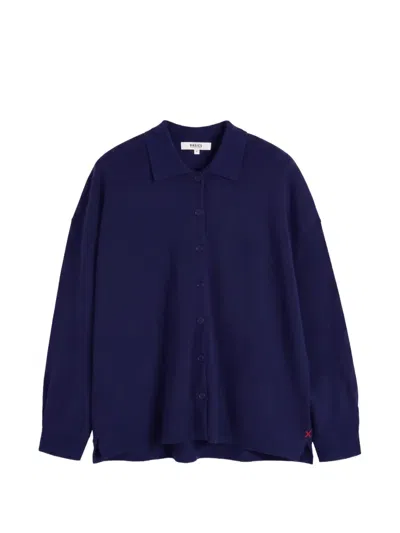 Chinti & Parker Button-down Collared Cardigan In 블루