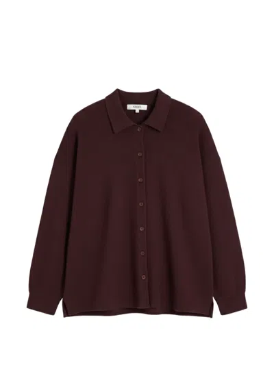 Chinti & Parker Button-up Collared Cardigan In Purple