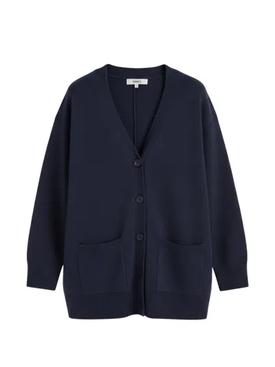 Chinti & Parker Button-up Patch-pocket Cardigan In Blue