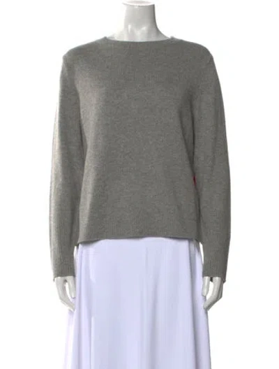 Pre-owned Chinti & Parker Cashmere Bateau Neckline Sweater In Gray
