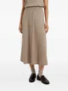 Chinti & Parker Cashmere-blend Skirt In Brown