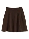 Chinti & Parker Cashmere-blend Skirt In Brown