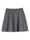 Chinti & Parker Cashmere-blend Skirt In Gray