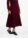 Chinti & Parker Cashmere-blend Skirt In Red