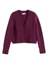 Chinti & Parker Pure Cashmere Cardigan In Purple