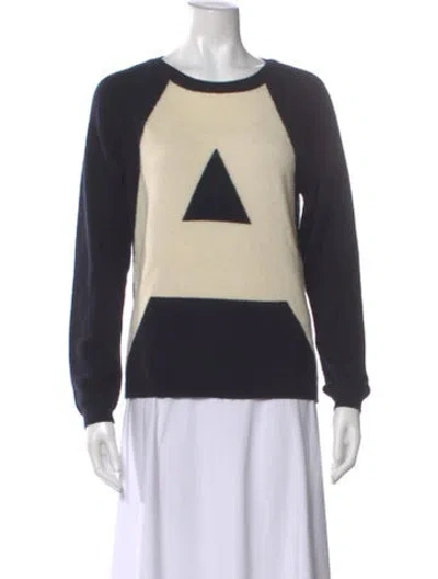 Pre-owned Chinti & Parker Cashmere Colorblock Pattern Sweater In Blue