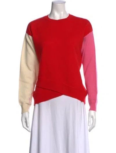 Pre-owned Chinti & Parker Cashmere Colorblock Pattern Sweater In Red