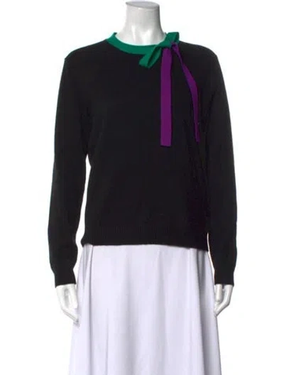 Pre-owned Chinti & Parker Cashmere Crew Neck Sweater In Black
