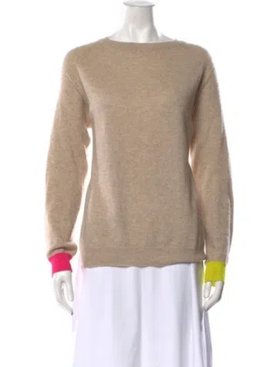 Pre-owned Chinti & Parker Cashmere Crew Neck Sweater In Neutrals