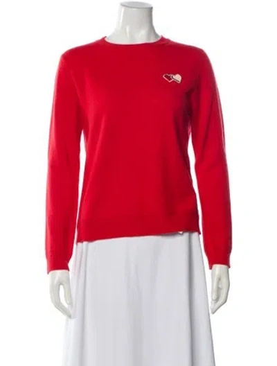 Pre-owned Chinti & Parker Cashmere Crew Neck Sweater In Orange