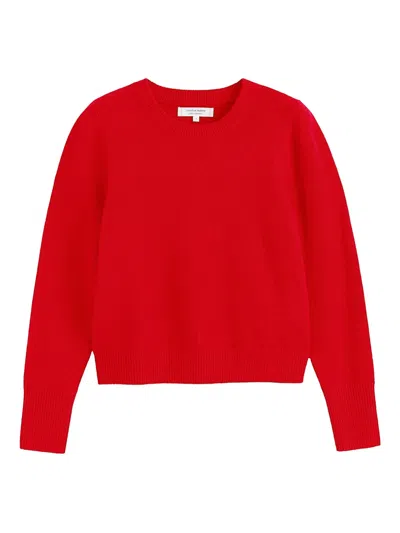 Chinti & Parker Cashmere Cropped Sweater In Red