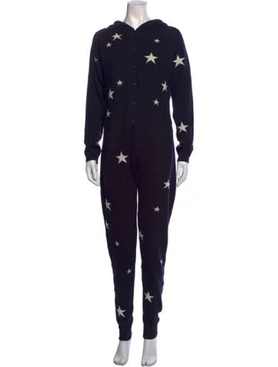 Pre-owned Chinti & Parker Cashmere Graphic Print Jumpsuit In Blue