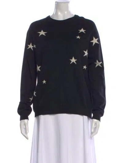 Pre-owned Chinti & Parker Cashmere Graphic Print Sweater In Black