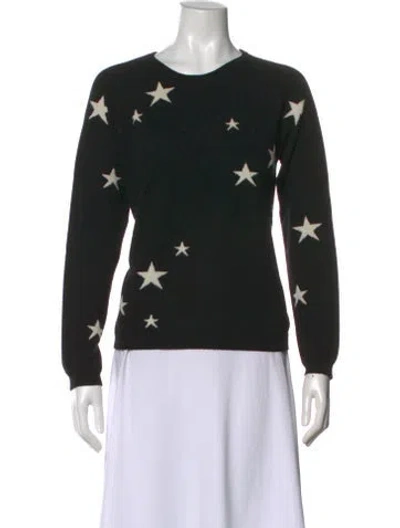 Pre-owned Chinti & Parker Cashmere Graphic Print Sweater In Black