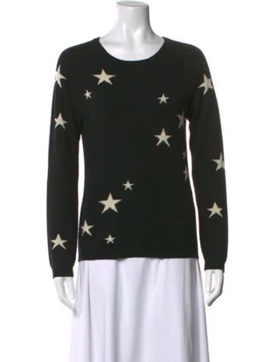 Pre-owned Chinti & Parker Cashmere Graphic Print Sweater In Black