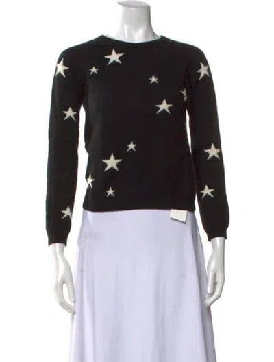 Pre-owned Chinti & Parker Cashmere Graphic Print Sweater In Black
