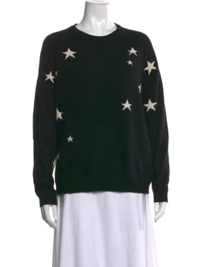 Pre-owned Chinti & Parker Cashmere Graphic Print Sweater In Black