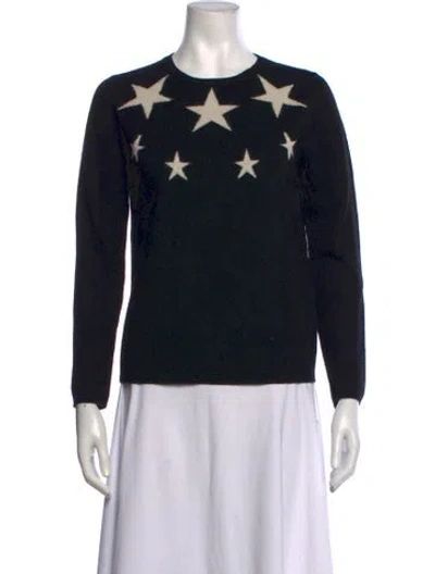 Pre-owned Chinti & Parker Cashmere Graphic Print Sweater In Black