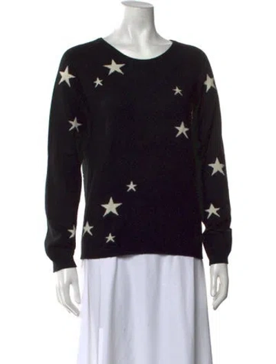 Pre-owned Chinti & Parker Cashmere Graphic Print Sweater In Black