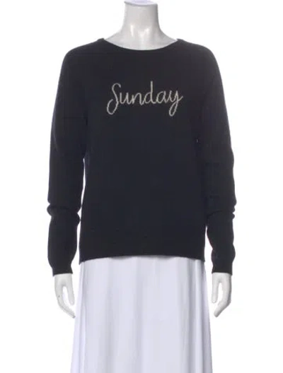 Pre-owned Chinti & Parker Cashmere Graphic Print Sweater In Blue
