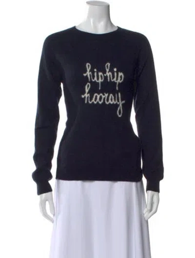 Pre-owned Chinti & Parker Cashmere Graphic Print Sweater In Blue