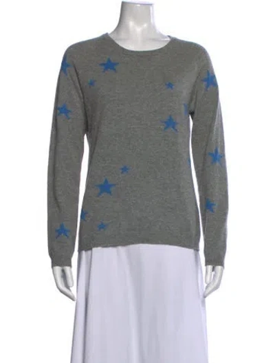 Pre-owned Chinti & Parker Cashmere Graphic Print Sweater In Grey
