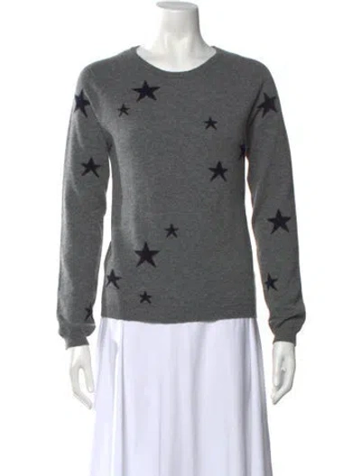Pre-owned Chinti & Parker Cashmere Graphic Print Sweater In Grey