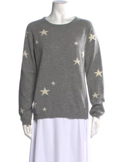 Pre-owned Chinti & Parker Cashmere Graphic Print Sweater In Grey