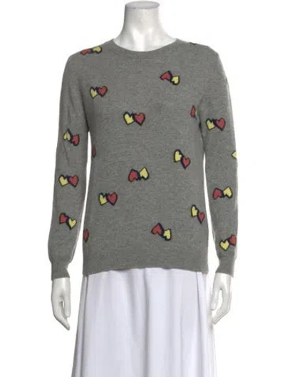 Pre-owned Chinti & Parker Cashmere Graphic Print Sweater In Grey