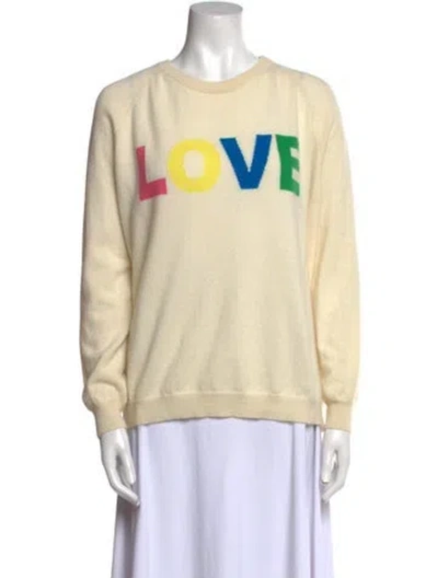 Pre-owned Chinti & Parker Cashmere Graphic Print Sweater In Neutral