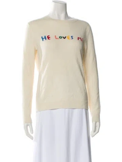 Pre-owned Chinti & Parker Cashmere Graphic Print Sweater In Neutral