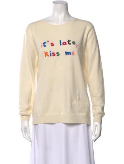 Pre-owned Chinti & Parker Cashmere Graphic Print Sweater In Neutral