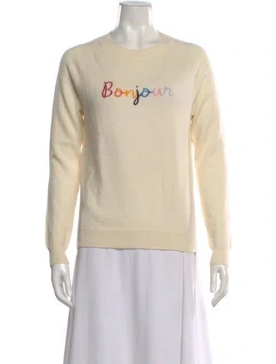 Pre-owned Chinti & Parker Cashmere Graphic Print Sweater In Neutral
