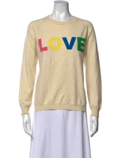 Pre-owned Chinti & Parker Cashmere Graphic Print Sweater In Neutral