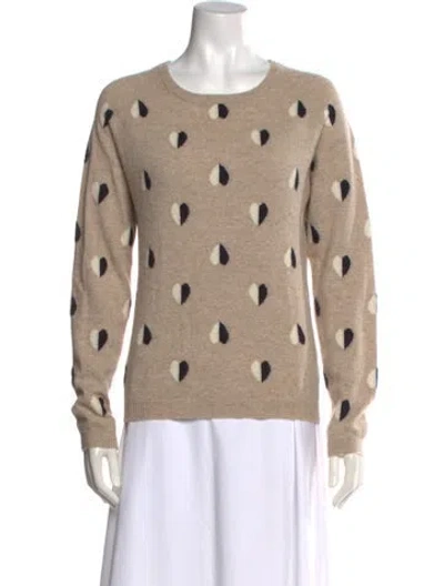 Pre-owned Chinti & Parker Cashmere Graphic Print Sweater In Neutrals