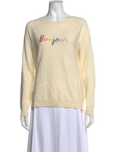 Pre-owned Chinti & Parker Cashmere Graphic Print Sweater In Neutrals