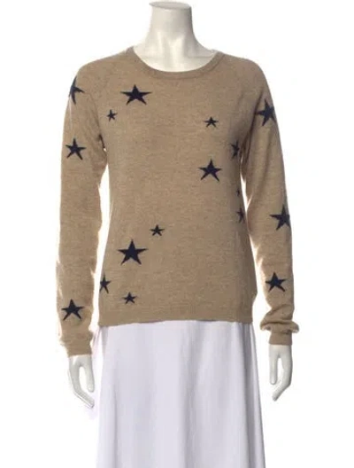 Pre-owned Chinti & Parker Cashmere Graphic Print Sweater In Neutrals