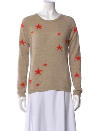 Pre-owned Chinti & Parker Cashmere Graphic Print Sweater In Orange