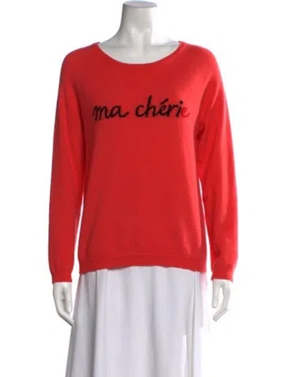 Pre-owned Chinti & Parker Cashmere Graphic Print Sweater In Orange/red