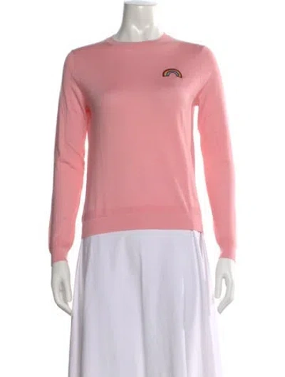 Pre-owned Chinti & Parker Cashmere Graphic Print Sweater In Pink