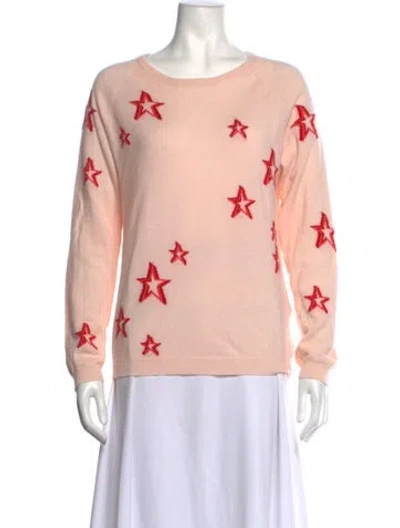 Pre-owned Chinti & Parker Cashmere Graphic Print Sweater In Pink