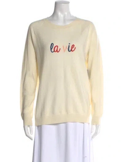 Pre-owned Chinti & Parker Cashmere Graphic Print Sweater W/ Tags In Neutral