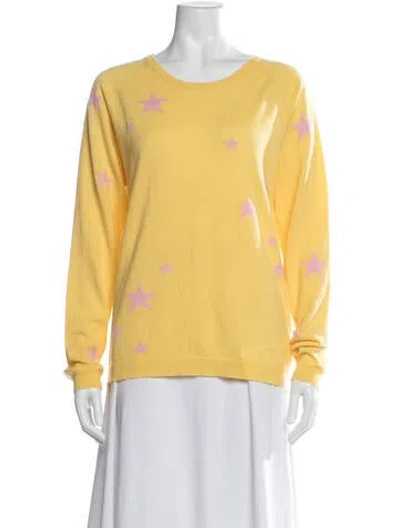 Pre-owned Chinti & Parker Cashmere Graphic Print Sweater In Yellow