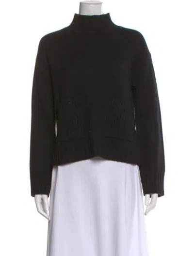 Pre-owned Chinti & Parker Cashmere Mock Neck Sweater In Black